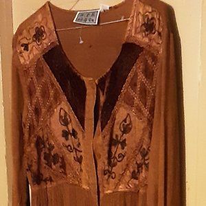 Embroidered Long Sleeve Dress